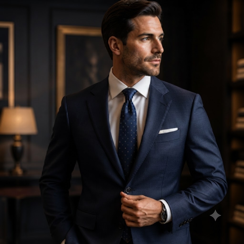 Businessman adjusting his premium executive suit