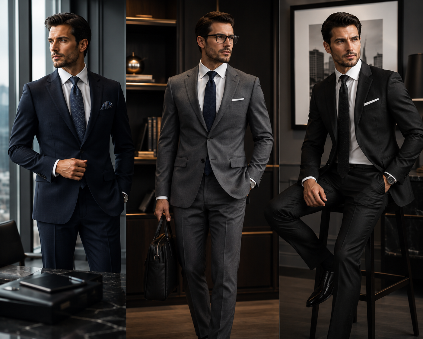 Distinguished businessman in an elegant office suit
