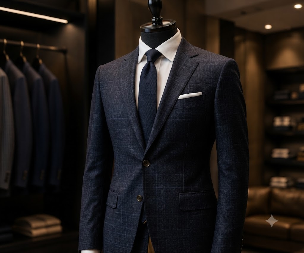 Professional in slim-fit modern business suit